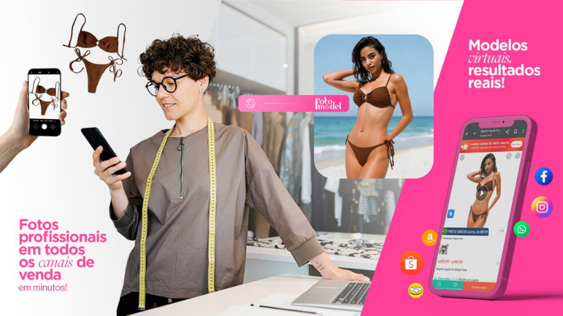 FotoModel produz imagens vibrantes para moda fitness com corpos ativos.