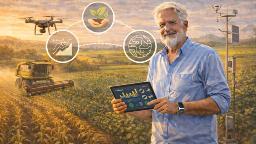 A tecnologia no agronegócio amplia produtividade e sustentabilidade ao integrar dados e inovação, destaca Aldo Vendramin.